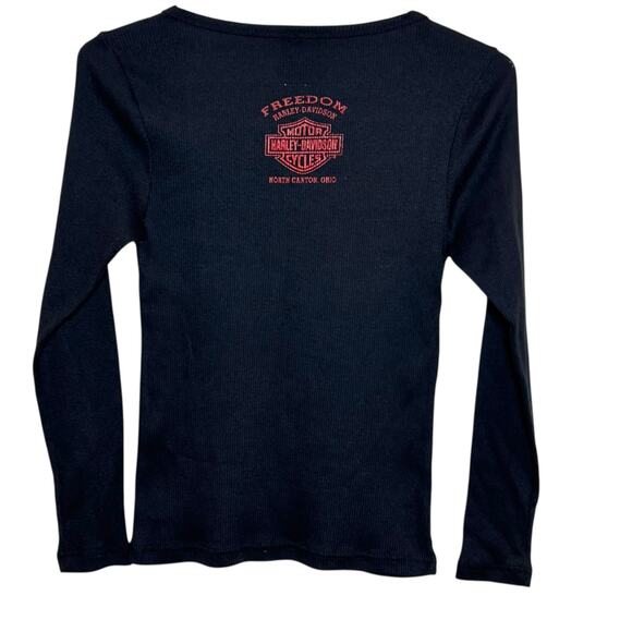Harley Davidson Size Medium Thermal Base Layer Shirt Freedom HD North Canton OH - Picture 3 of 4